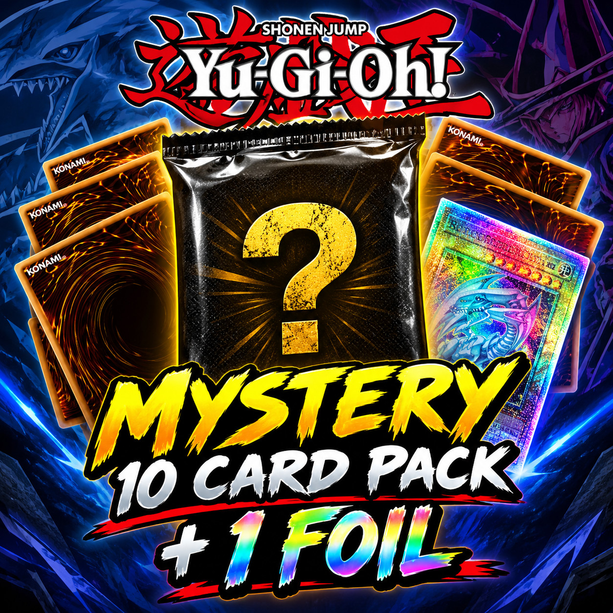 Yu-Gi-Oh Mystery 10 Cards + 1 Guaranteed Foil Yu-Gi-Oh Mystery 10 Cards + 1 Guaranteed Foil