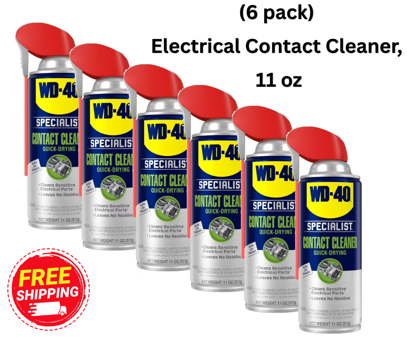 WD-40 Specialist Electrical Contact Cleaner, 11 oz - Pack of 6 ( ) WD-40 Specialist Electrical Contact Cleaner, 11 oz - Pack of 6 ( )