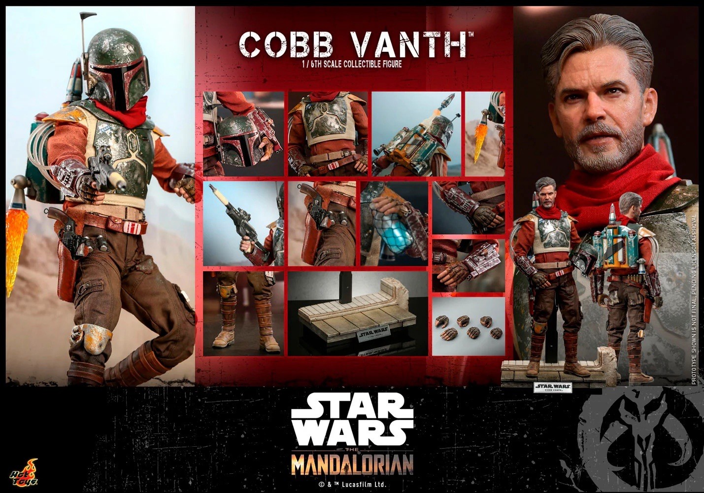 COBB VANTH Hot Toys TMS084 1/6 Scale Figure STAR WARS The Mandalorian NEW