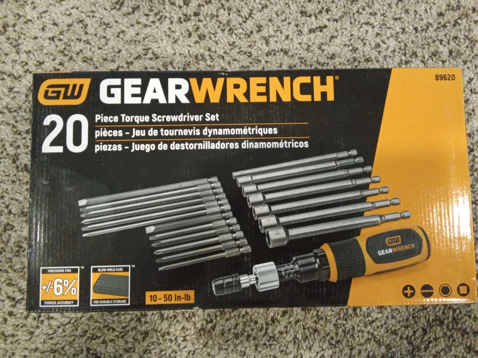 Gearwrench 20 Piece Torque Screwdriver Set 10-50 In-lb New