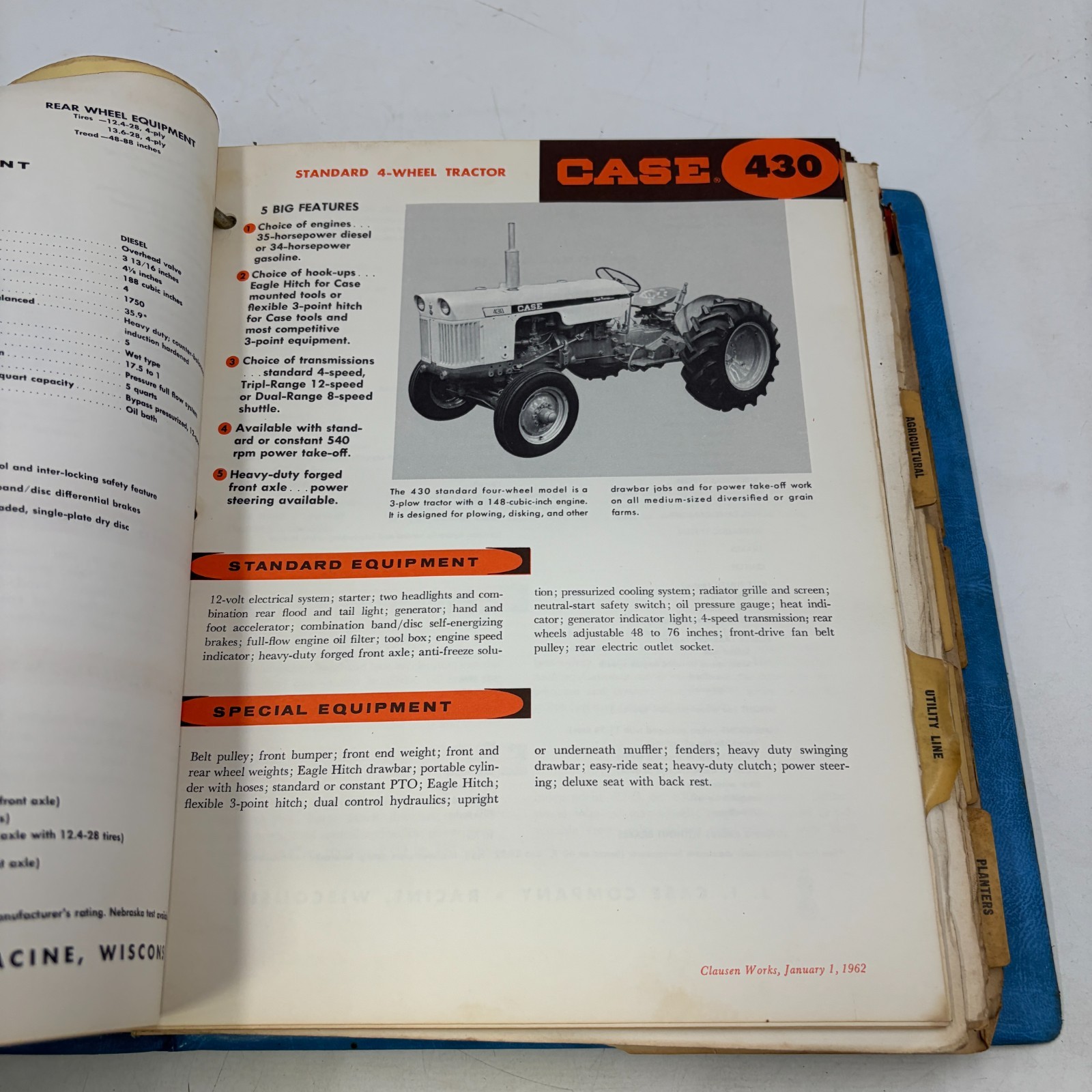 1962 J.I. Case Dealer Sales Manual Binder Tractors Farm Equipment Catalog *READ* 1962 J.I. Case Dealer Sales Manual Binder Tractors Farm Equipment Catalog *READ*