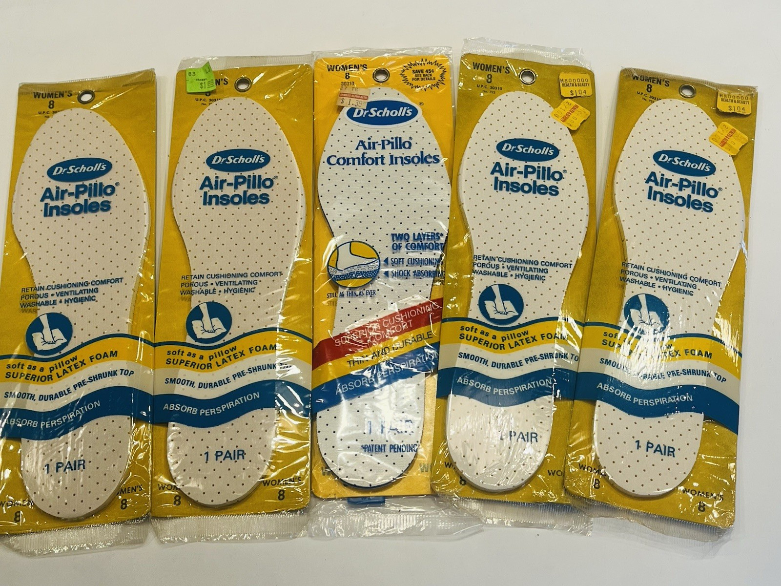 Vintage Dr. Scholls Air-Pillo Insoles Set of 5 Womens Size 8- 1977/1984 BIN 42 Vintage Dr. Scholls Air-Pillo Insoles Set of 5 Womens Size 8- 1977/1984 BIN 42