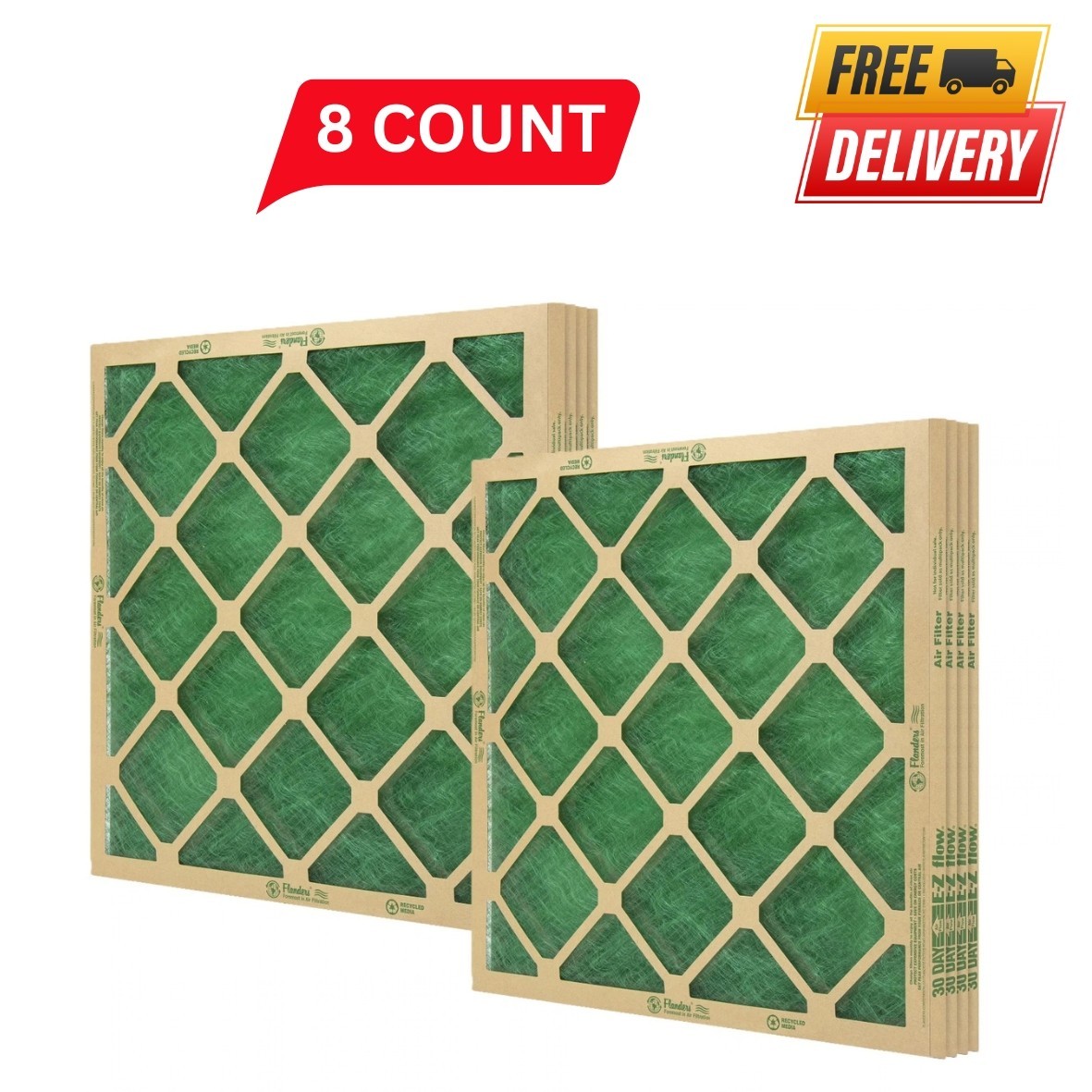 (8 Pack) Flanders Air Filters, 20\ (8 Pack) Flanders Air Filters, 20\