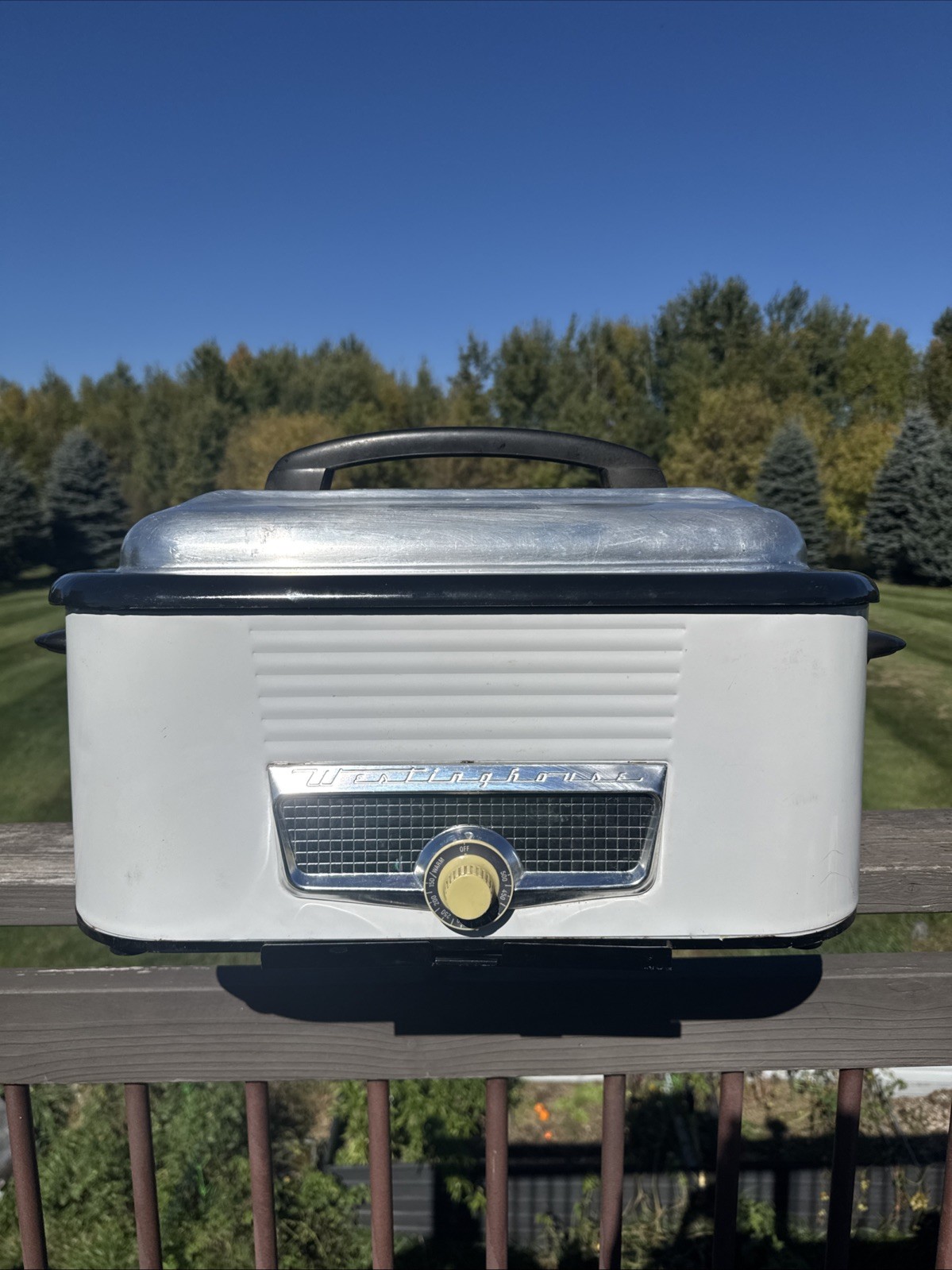 Vtg 1950s Westinghouse Roaster American Classic Tested NO RACK MCM USA Vtg 1950s Westinghouse Roaster American Classic Tested NO RACK MCM USA