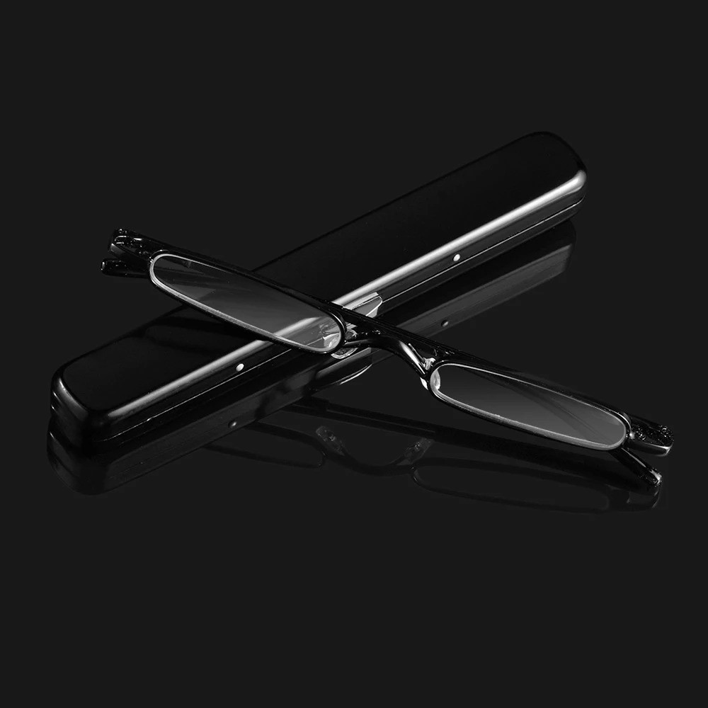 Elegant Metal Reading Glasses Ultra Thin Portable Mini Readers w/ Case 1.0–3.0 Elegant Metal Reading Glasses Ultra Thin Portable Mini Readers w/ Case 1.0–3.0