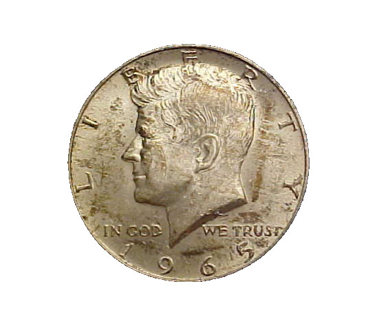 1965-P Kennedy Half Dollar - Very Nice Choice BU Toned 40% Silver Coin-c7465thx