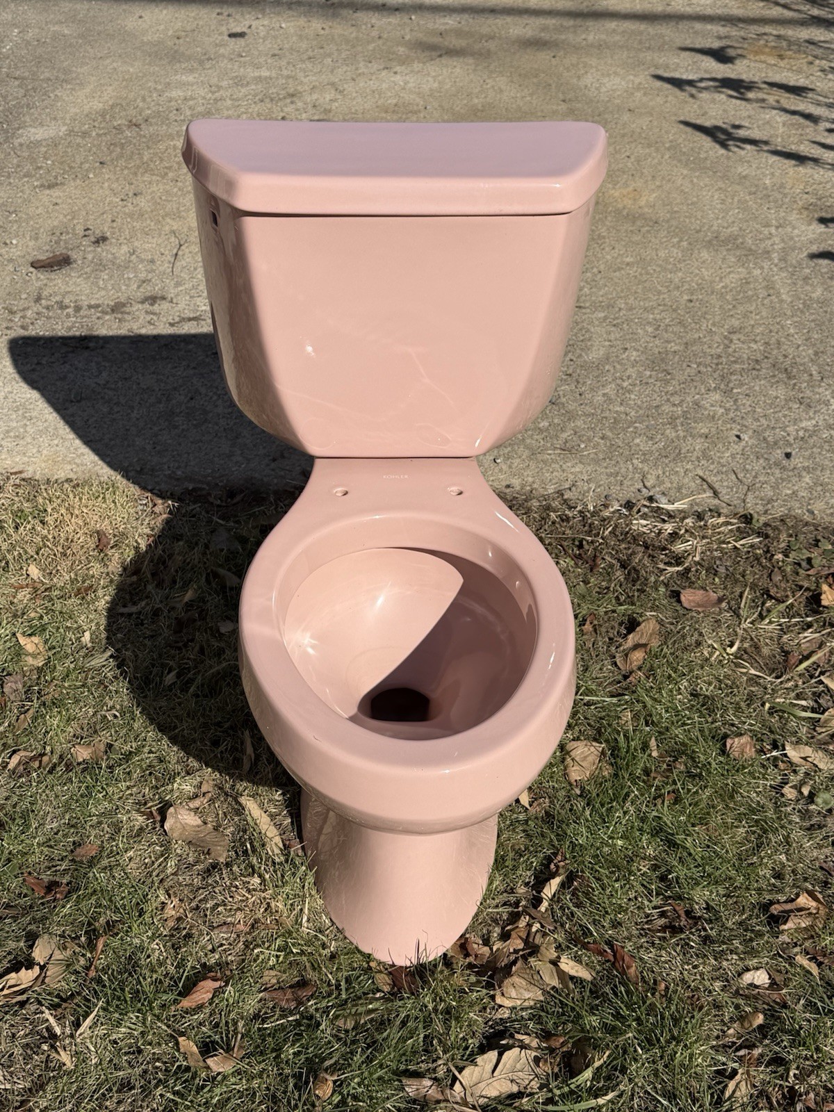 VTG 1989-1990 KOHLER Elongated Toilet Bathroom Light Coral Rose Pink VTG 1989-1990 KOHLER Elongated Toilet Bathroom Light Coral Rose Pink