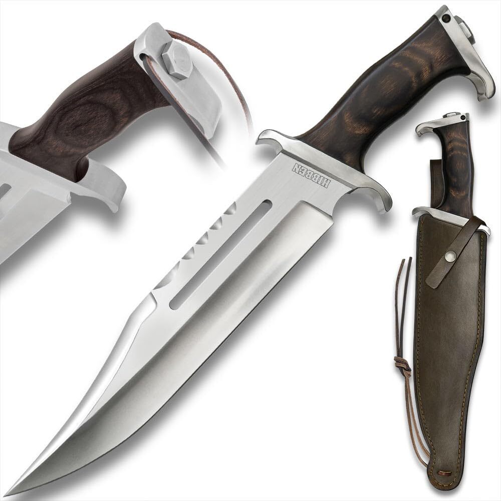 Hibben III Bowie Knife | 1988 Rambo Reproduction | Leather Sheath Included Hibben III Bowie Knife | 1988 Rambo Reproduction | Leather Sheath Included