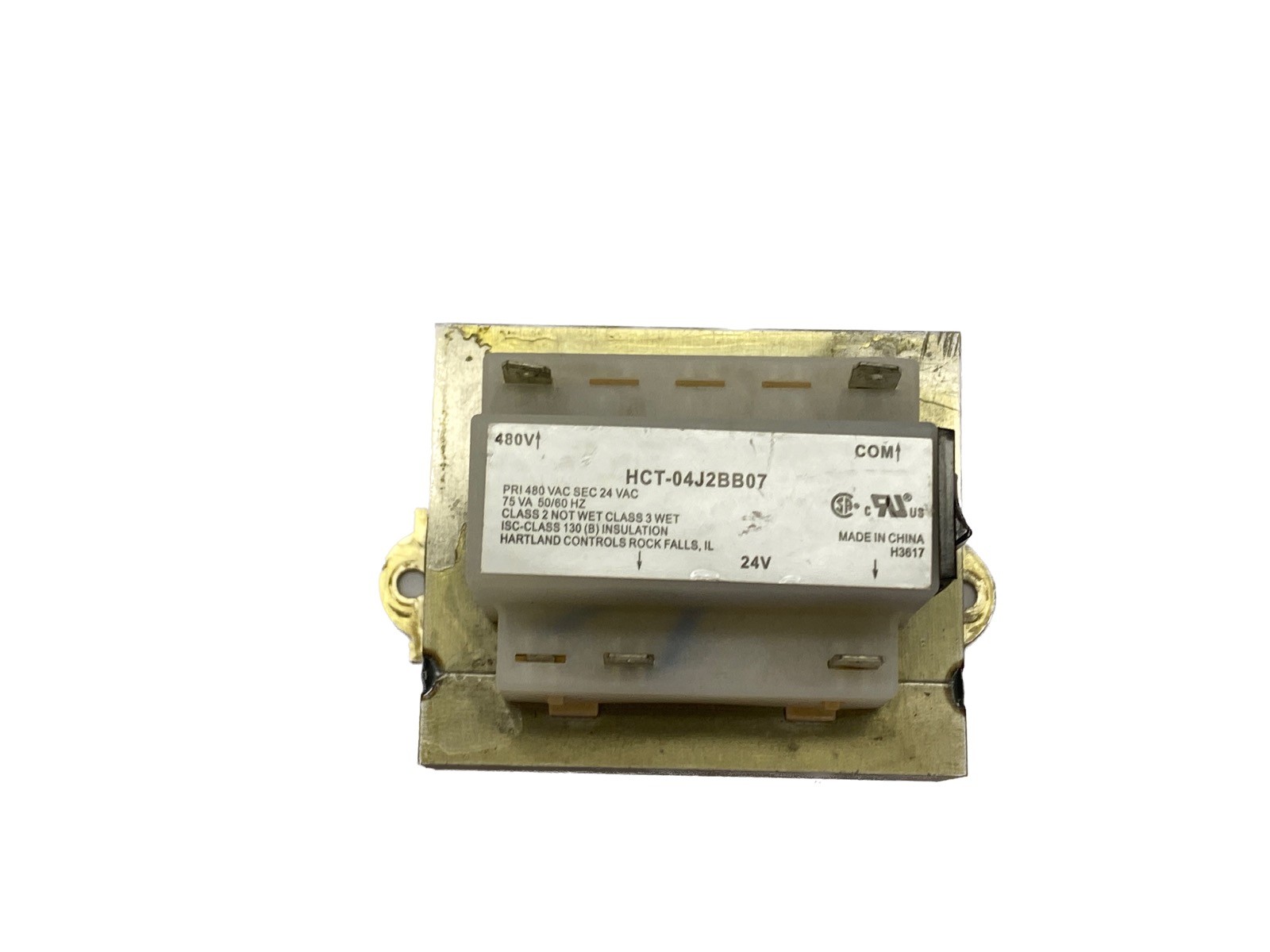 NOS Hartland 480VAC Primary 24VAC Secondary 75va Transformer HCT-04J2BB07