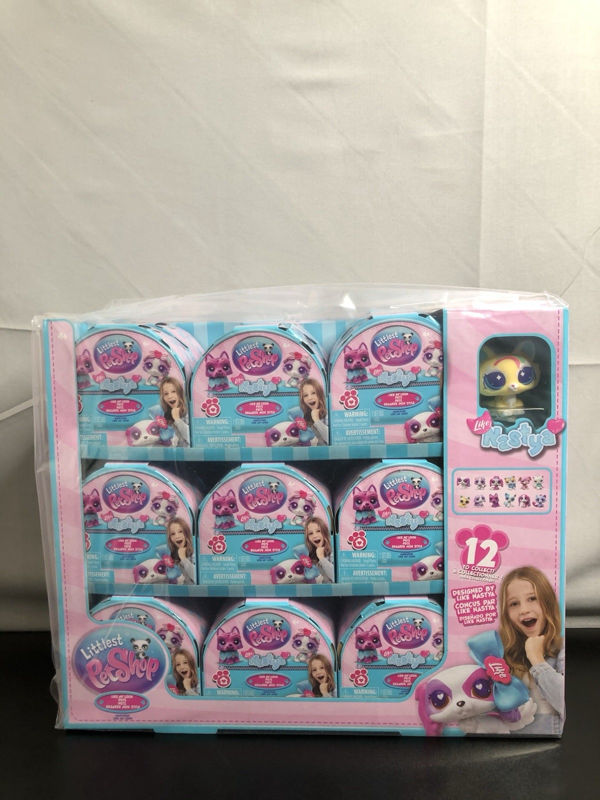 Littlest Pet Shop x Like Nastya Blind Boxes 18 Pack + Display Box NEW SEALED