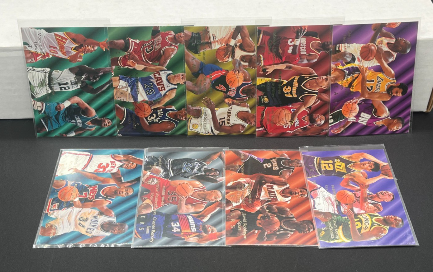 1994-95 Fleer Basketball Team Leaders - Complete Set of 9 Cards Insert Shaq