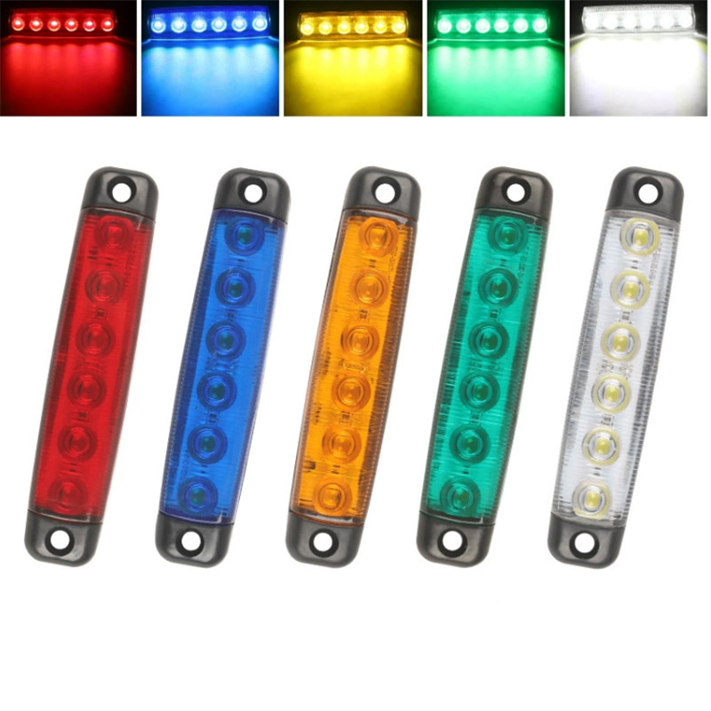 2-10pcs 6 LED Trailer Truck Surface Mount yellow/white/red/blue/green 12V 24V 2-10pcs 6 LED Trailer Truck Surface Mount yellow/white/red/blue/green 12V 24V