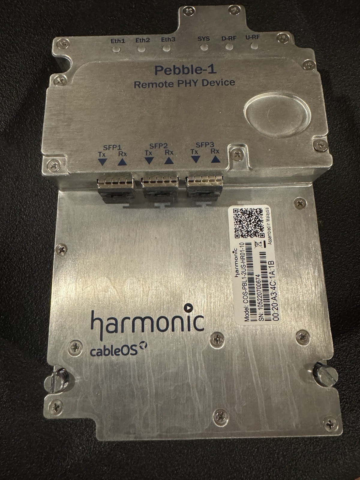 HARMONIC COS-PBL1-2US-HR01-06 CABLEOS PEBBLE-1 REMOTE DAA DEVICE HARMONIC COS-PBL1-2US-HR01-06 CABLEOS PEBBLE-1 REMOTE DAA DEVICE