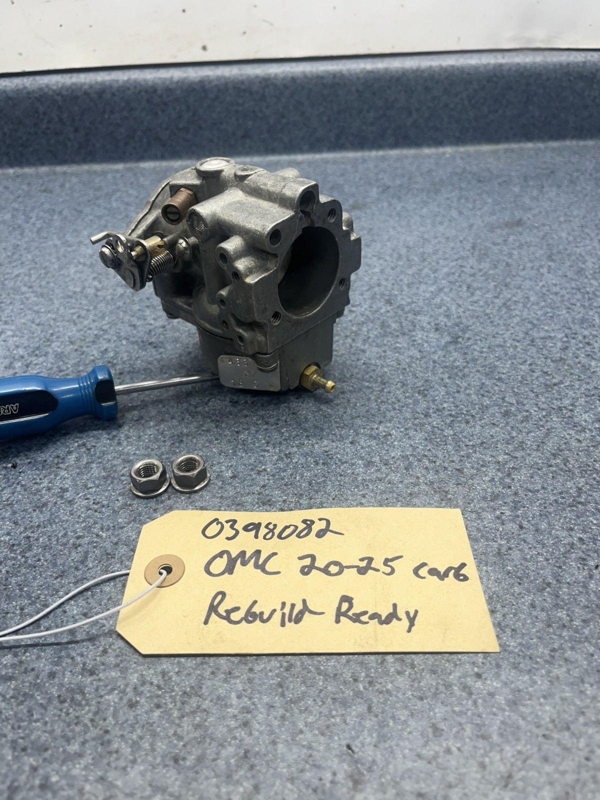 Johnson Evinrude Outboard OMC Carburetor 0398082 433191 20-25HP Cleaned OEM Johnson Evinrude Outboard OMC Carburetor 0398082 433191 20-25HP Cleaned OEM