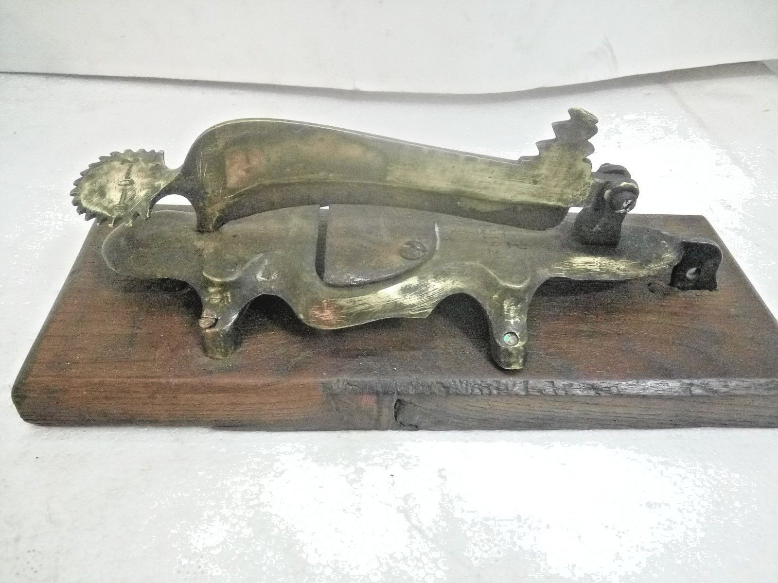 1930\'s Old S.A & B.P Brass Unique Tortoise Shape Vegetable Cutter,Rich Patina