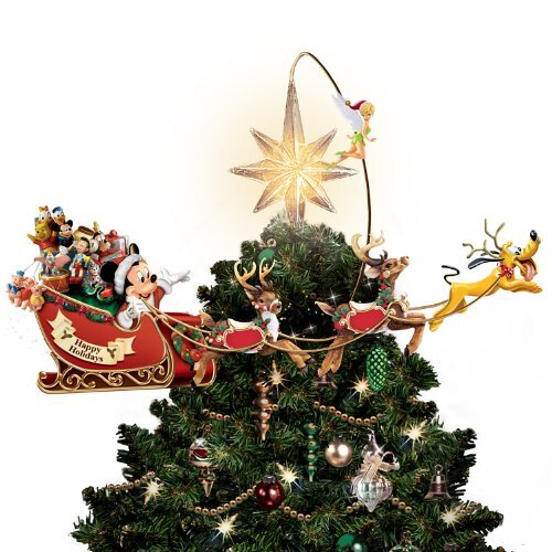 The Bradford Exchange Disney\'s Timeless Holiday Treasures Rotating Tree Topper The Bradford Exchange Disney\'s Timeless Holiday Treasures Rotating Tree Topper