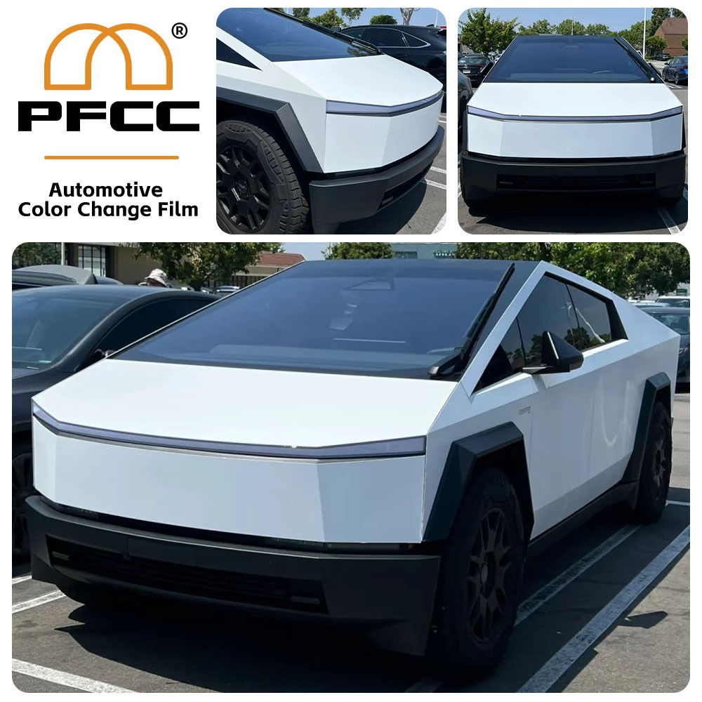 Tesla Cybertruck PreCut PPF Paint Protection Film Wrap Color Change Bright white