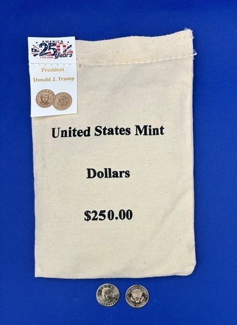 $250.00 BAG OF DONALD J TRUMP 2026 DOLLAR COIN - 