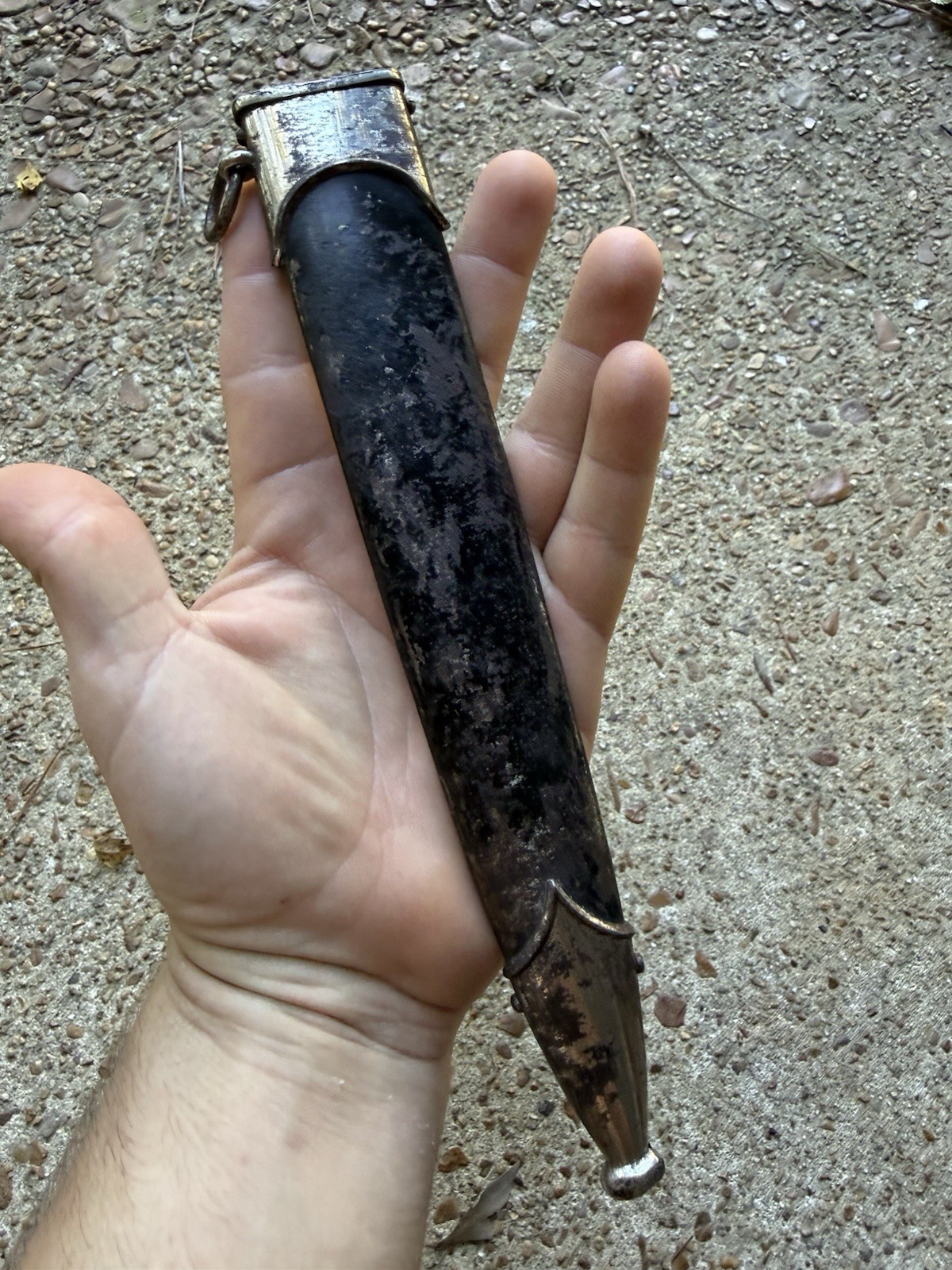 Original German WW2 Dress Dagger Scabbard Black Painted Original German WW2 Dress Dagger Scabbard Black Painted