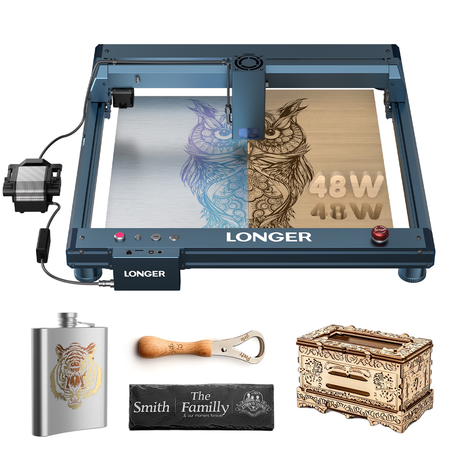 LONGER B1 40W Laser Engraving Machine, Auto Air Assist,40W Laser Cuttingš„Used-C LONGER B1 40W Laser Engraving Machine, Auto Air Assist,40W Laser Cuttingš„Used-C