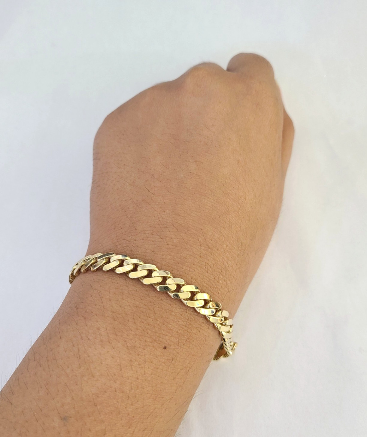 14K Royal Monaco Cuban Bracelet Yellow Gold 6mm 7 inches Box Lock