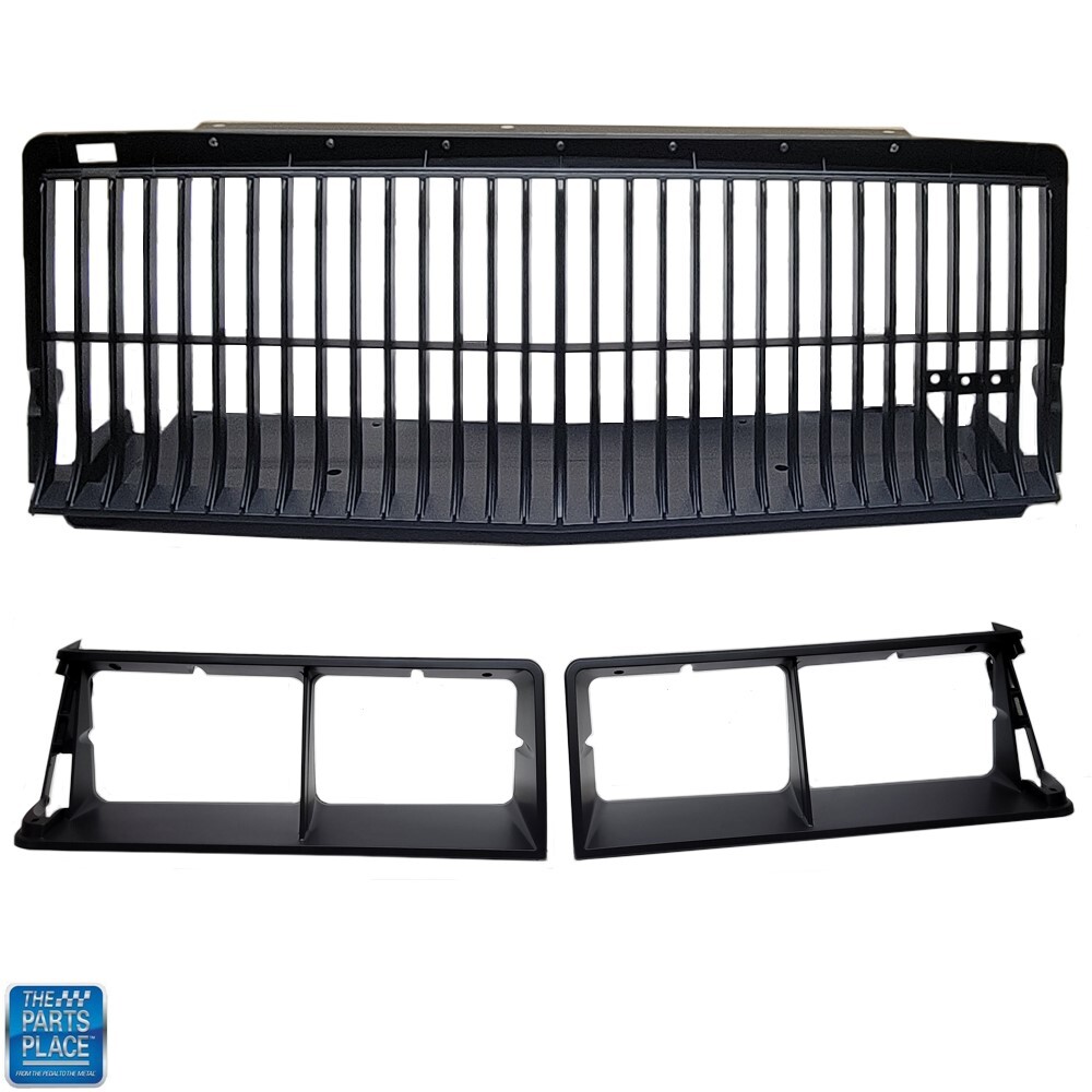 1986-1987 Grand National GNX Regal Black Grille & Headlamps Lights Bezels Kit
