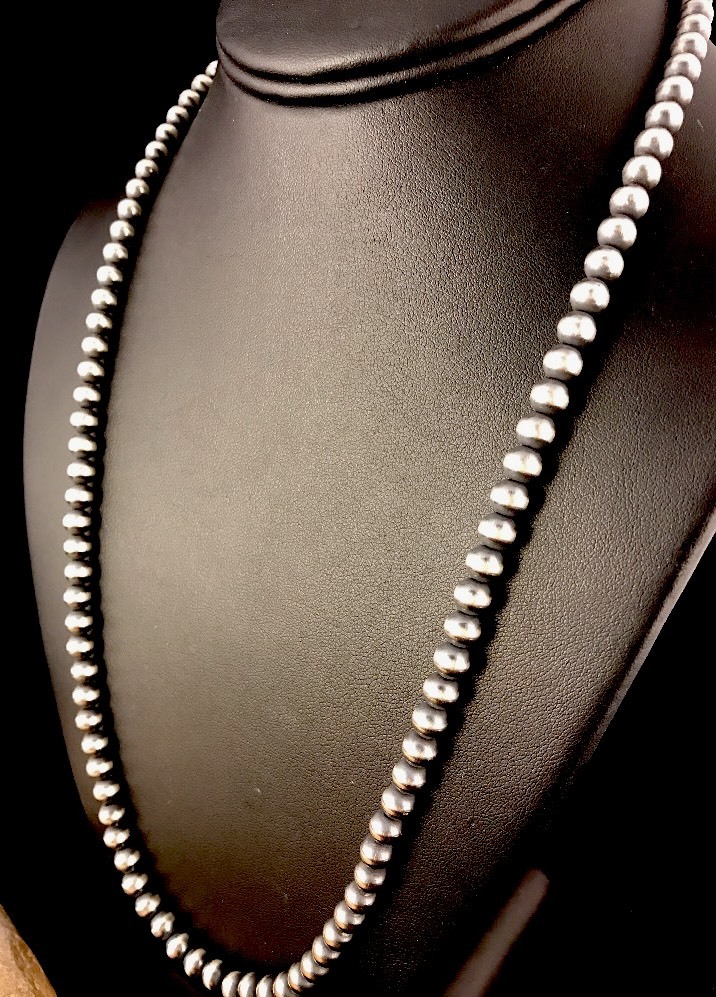 Southwestern 3mm Sterling Silver Pearls 20