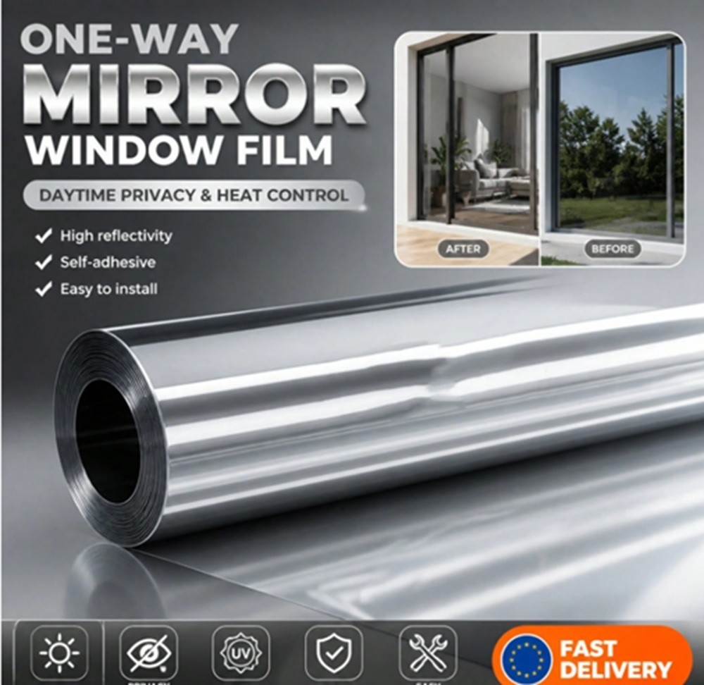 One Way Mirror Privacy Reflection Window Tint Film Reduce Heat & Energy Saver One Way Mirror Privacy Reflection Window Tint Film Reduce Heat & Energy Saver