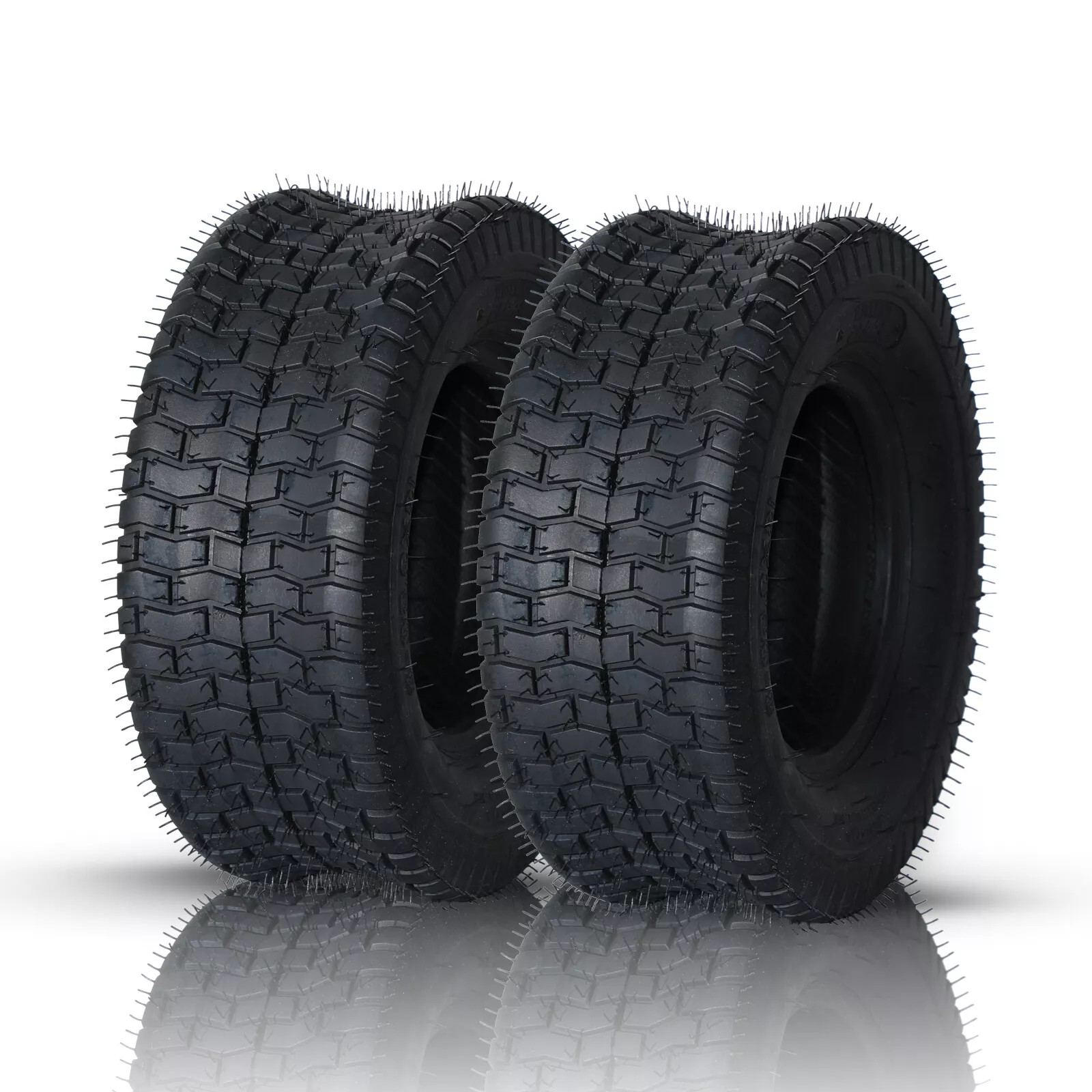 2pcs 15x6.00-6 Lawn Mower Garden Tractor Turf Tires 4 Ply 15x6-6 Tubeless