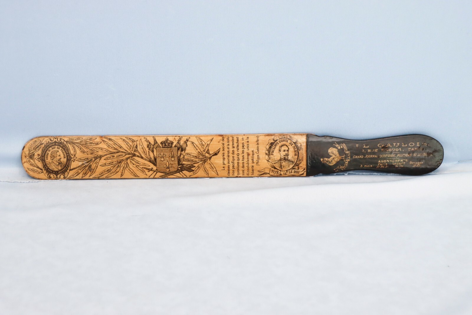 1890 French Coupe Papier Letter Opener Page Turner King Henry IV Philippe 1890 French Coupe Papier Letter Opener Page Turner King Henry IV Philippe
