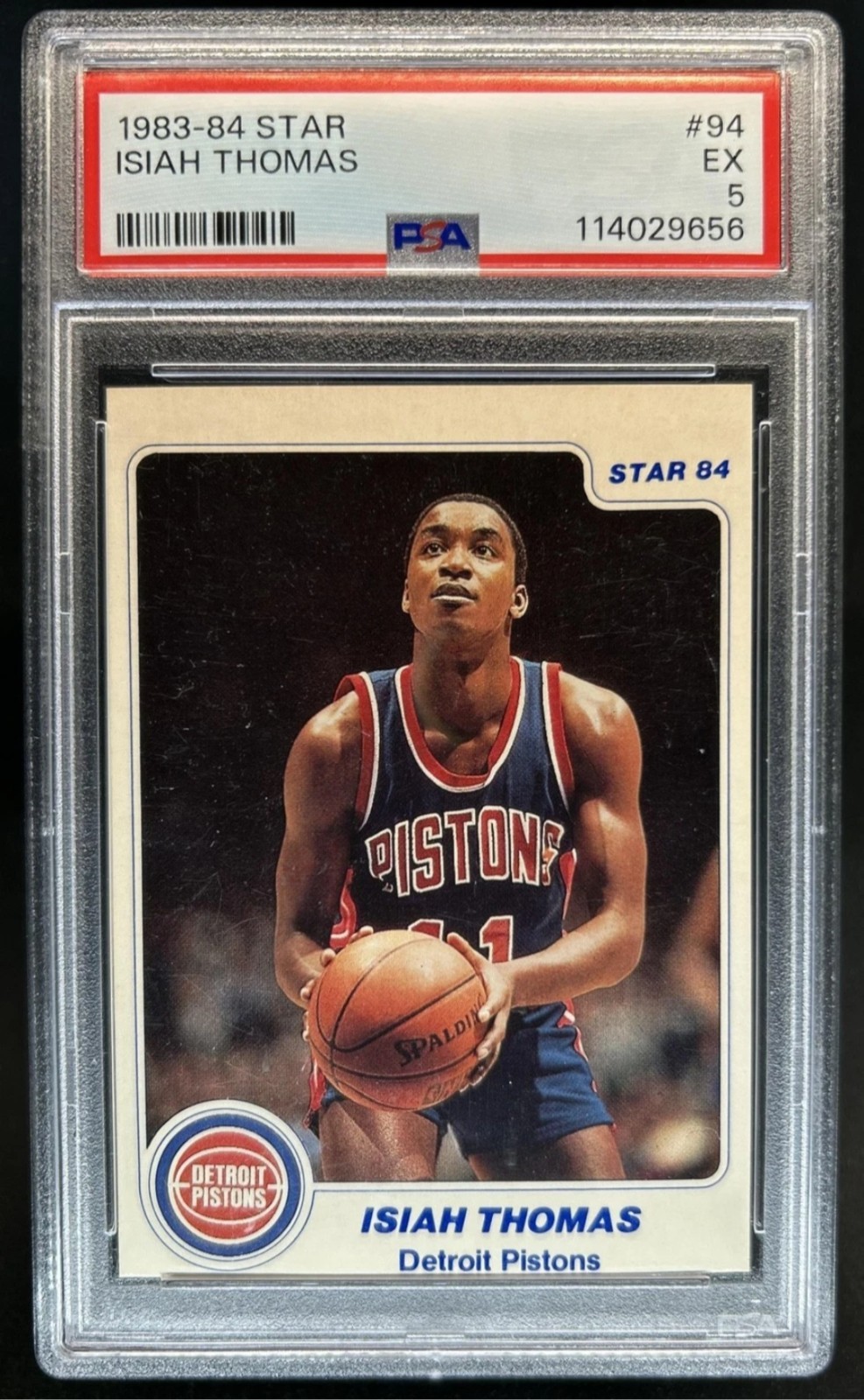 1983-84 Star Isiah Thomas #94 RC XRC Detroit Pistons HOF PSA 5 EX Rookie Card 1983-84 Star Isiah Thomas #94 RC XRC Detroit Pistons HOF PSA 5 EX Rookie Card