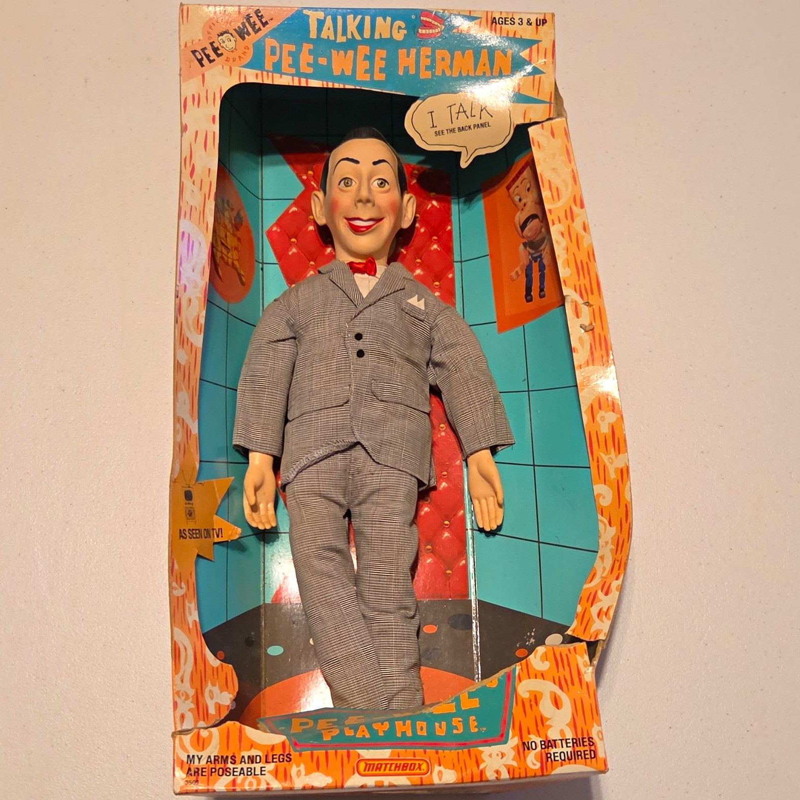 Matchbox Vintage Talking Poseable Pee-wee Herman 12in Figure w/ Box Matchbox Vintage Talking Poseable Pee-wee Herman 12in Figure w/ Box