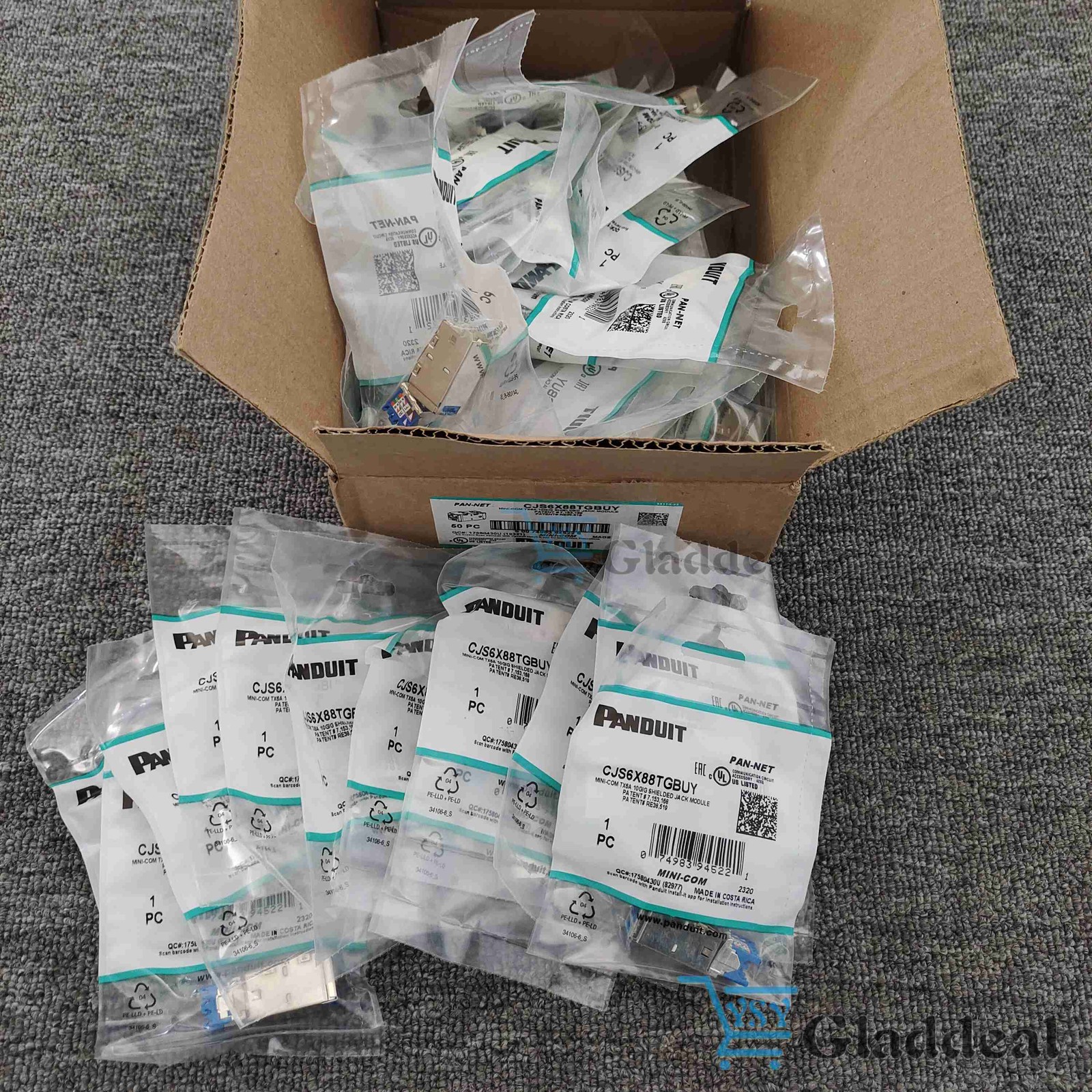NEW 50PCS/Box Fits For Mini-Com TX6A 10GIG Shielded Jack Module CJS6X88TGY US