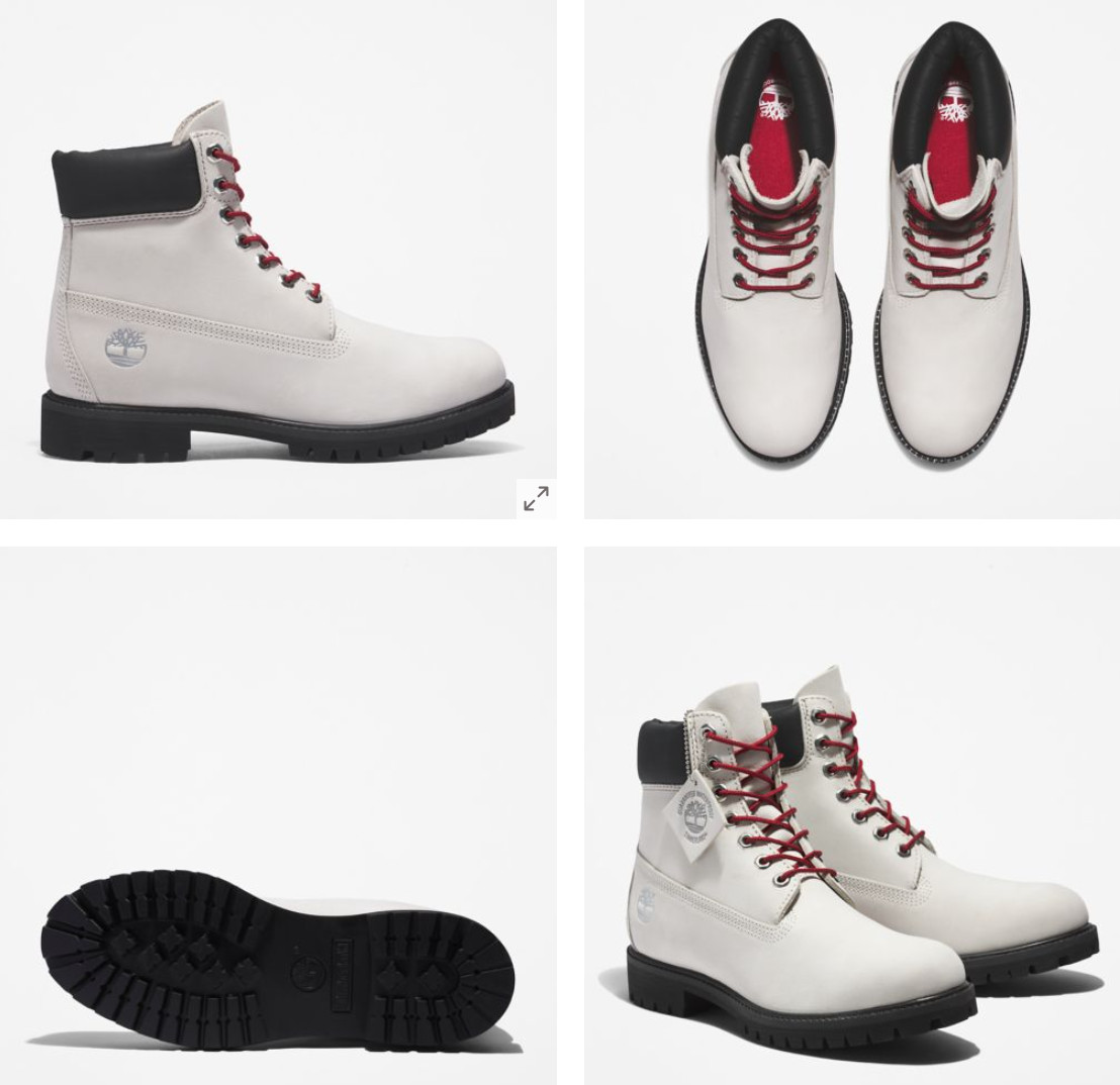 NIB Men\'s Timberland PREMIUM 6-INCH Waterproof Boots Shoes A5S4G 143 White Red NIB Men\'s Timberland PREMIUM 6-INCH Waterproof Boots Shoes A5S4G 143 White Red