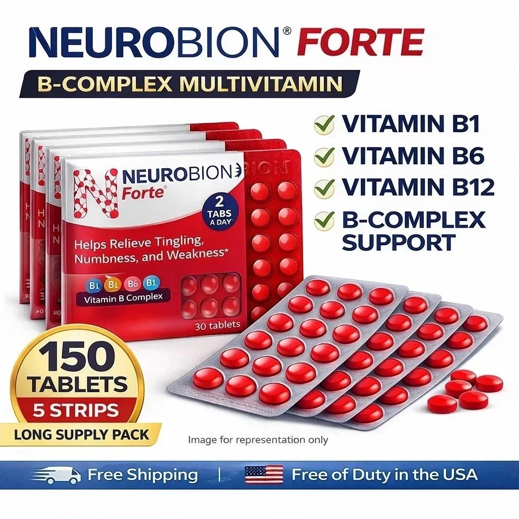 Multivitamin Neurobion Forte B1 B6 B12 B Complex Supplement 150 Tabs Exp 2029