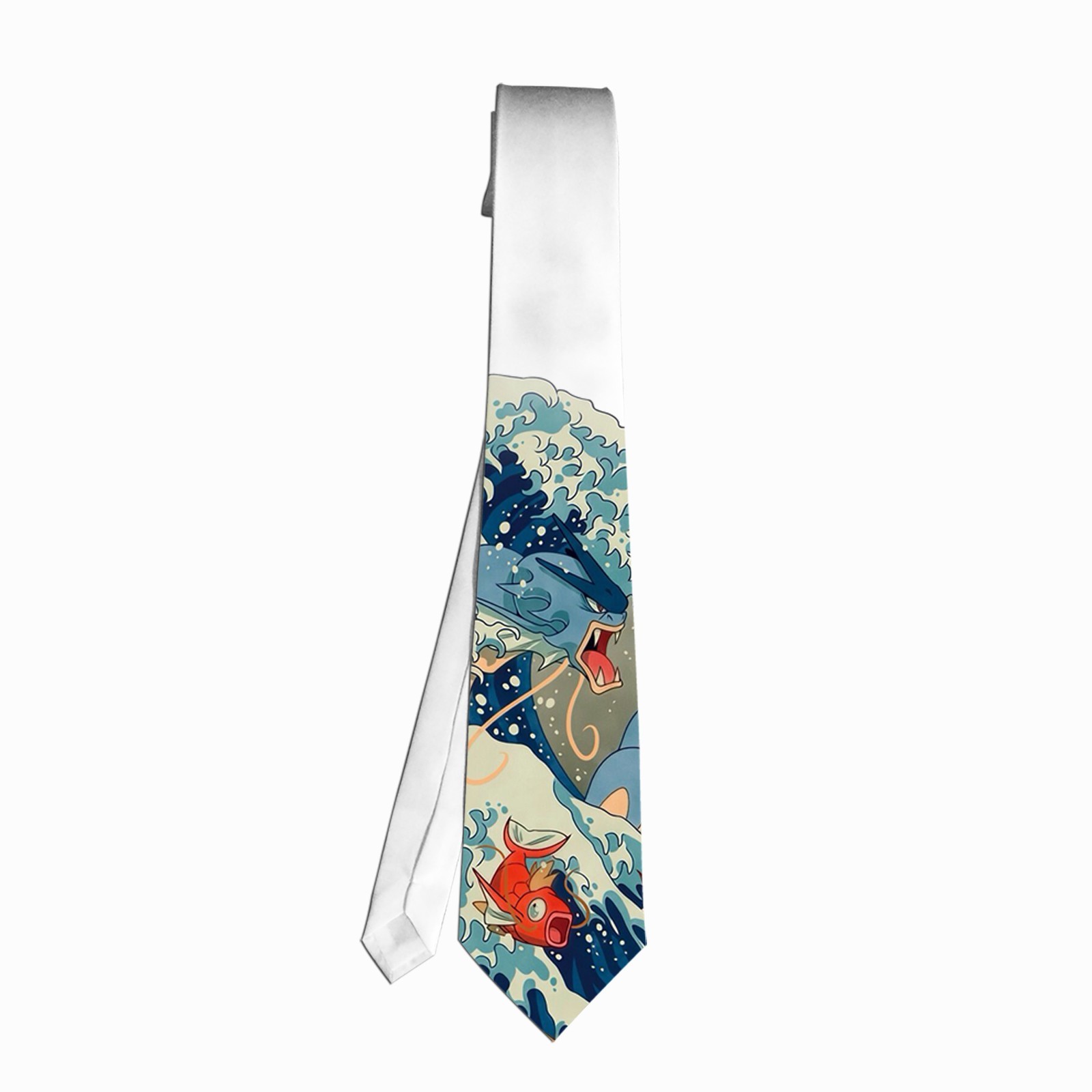 Magikarp Gyarados Pokemon Wave Necktie Neck Tie Anime Manga Cosplay Gift Game