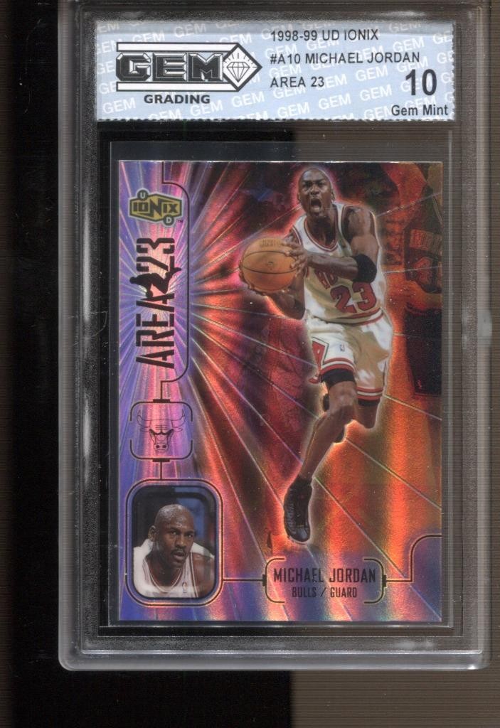 1998-99 Michael Jordan UD IONIX #A10 Area 23 Gem Mint 10 Chicago Bulls GOAT