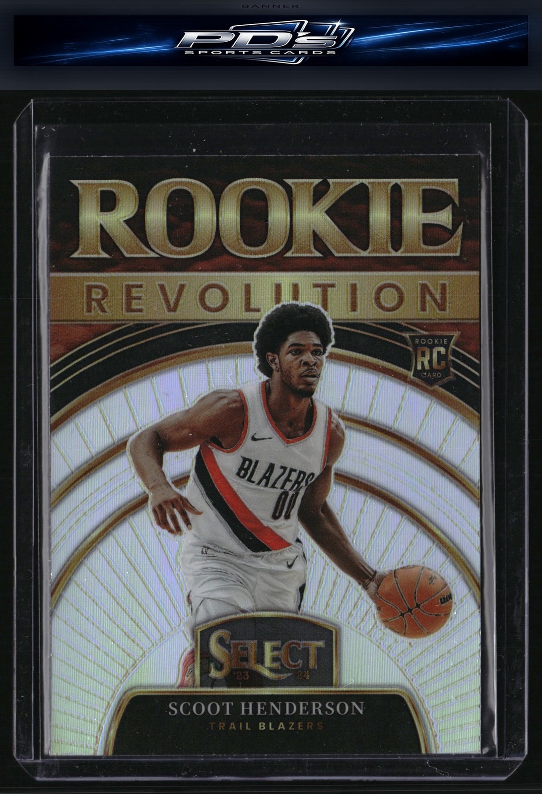 2023-24 Panini Select #4 Scoot Henderson Rookie Revolution Silver Prizms 2023-24 Panini Select #4 Scoot Henderson Rookie Revolution Silver Prizms