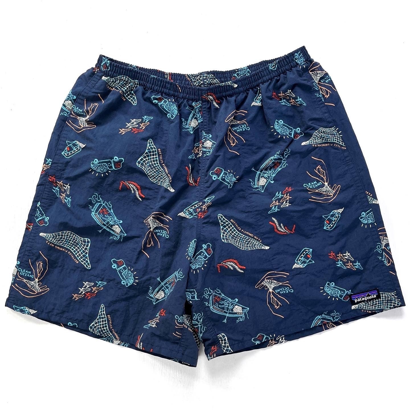 2022 Patagonia Mens 7” Printed Baggies Shorts, Clean Currents (L) 2022 Patagonia Mens 7” Printed Baggies Shorts, Clean Currents (L)