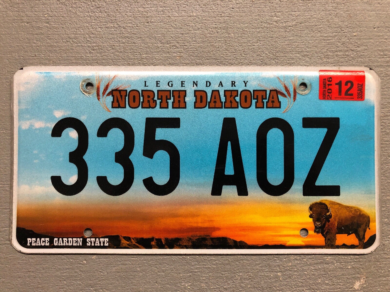 NORTH DAKOTA LICENSE PLATE LEGENDARY/BUFFALO RANDOM LETTERS/NUMBERS NICE NORTH DAKOTA LICENSE PLATE LEGENDARY/BUFFALO RANDOM LETTERS/NUMBERS NICE