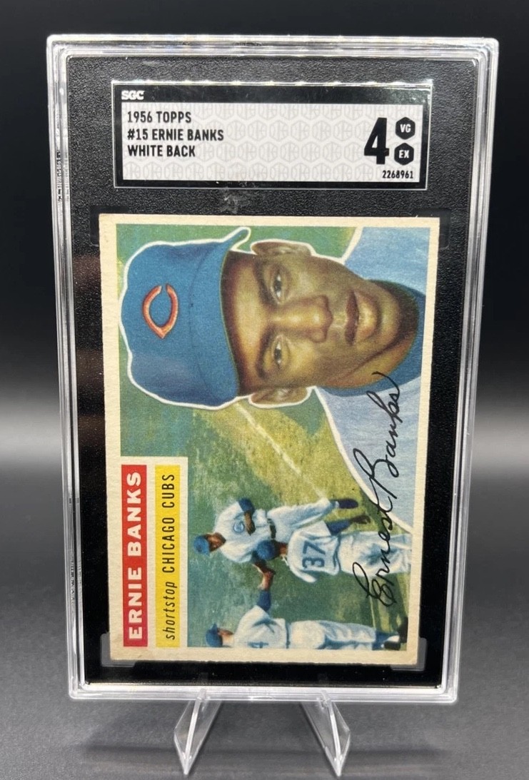 1956 Topps - Ernie Banks #15 Gray Back 1956 Topps - Ernie Banks #15 Gray Back