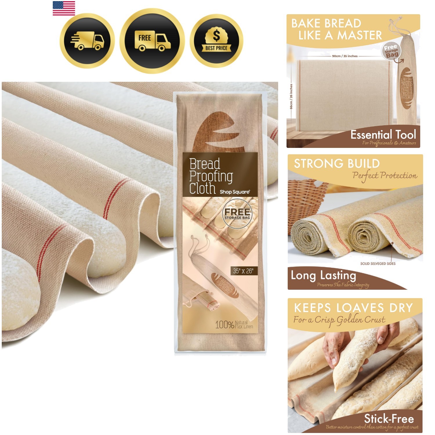 Professional Bakers Couche Extra Large 35\ Professional Bakers Couche Extra Large 35\