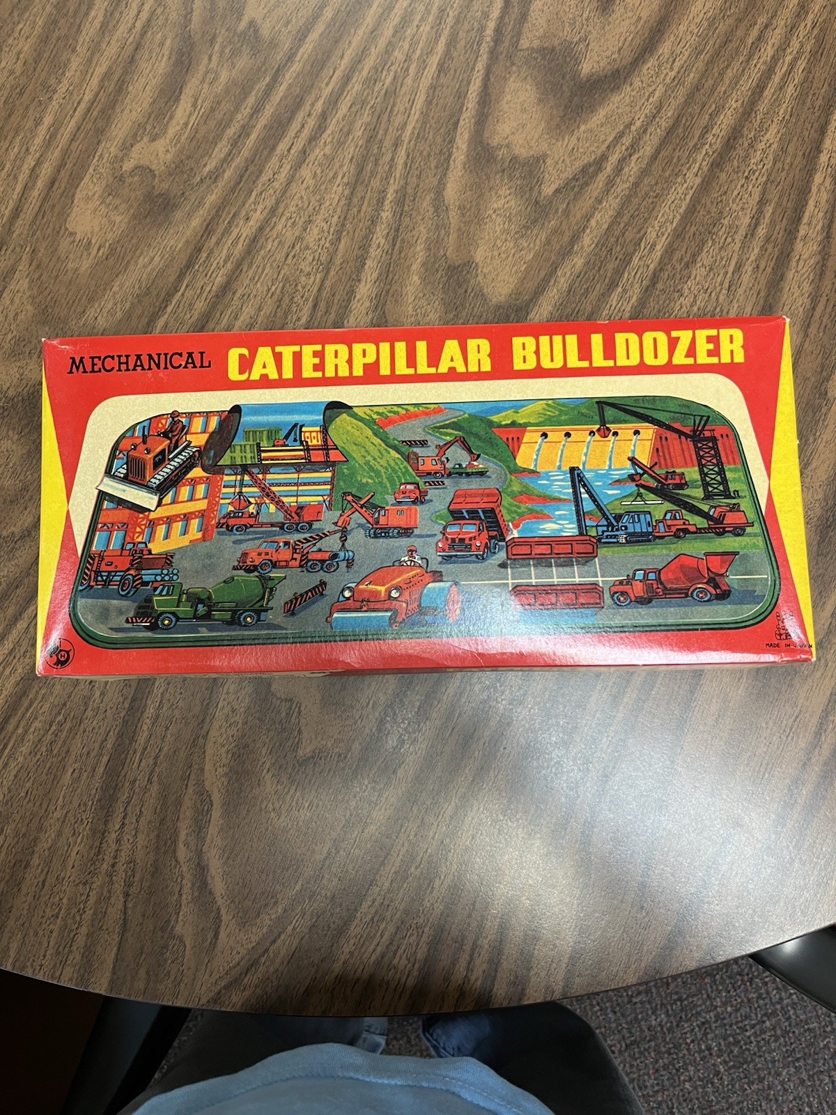 MINT Box Vintage TPS Japan Mechanical Caterpillar Bulldozer Tin Litho Toy Works MINT Box Vintage TPS Japan Mechanical Caterpillar Bulldozer Tin Litho Toy Works