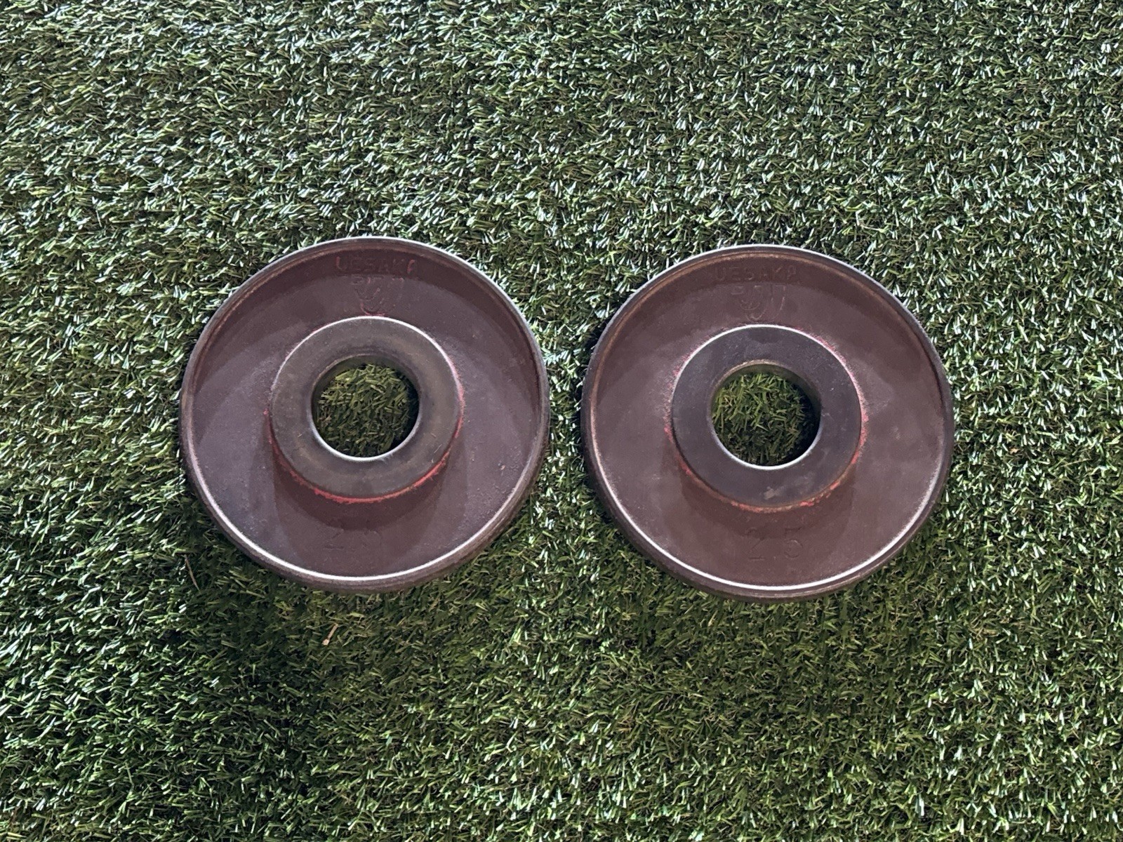 Vintage Steel UESAKA 2.5 KG CNC Machined Bumper Billet Weight Plates Accurate 🔥 Vintage Steel UESAKA 2.5 KG CNC Machined Bumper Billet Weight Plates Accurate 🔥