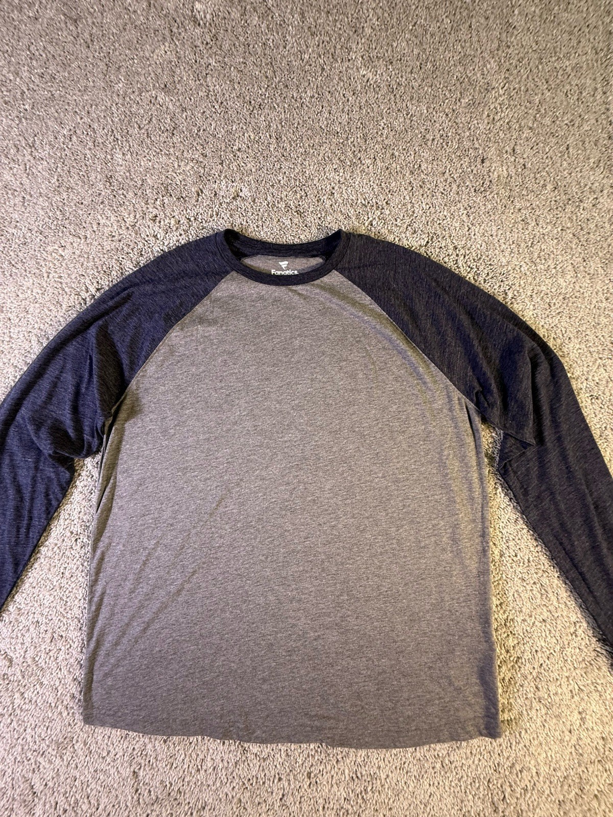 NWOT Fanatics Men’s Baseball T Shirt Long Sleeve Gray and Blue Size XL NWOT Fanatics Men’s Baseball T Shirt Long Sleeve Gray and Blue Size XL