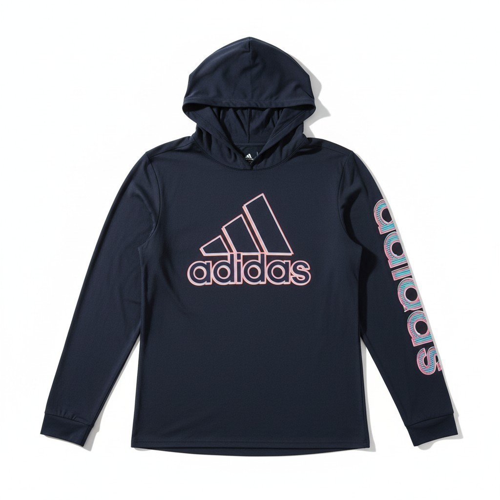 NWOT Adidas Youth Navy Blue Graphic Logo Size 18-20