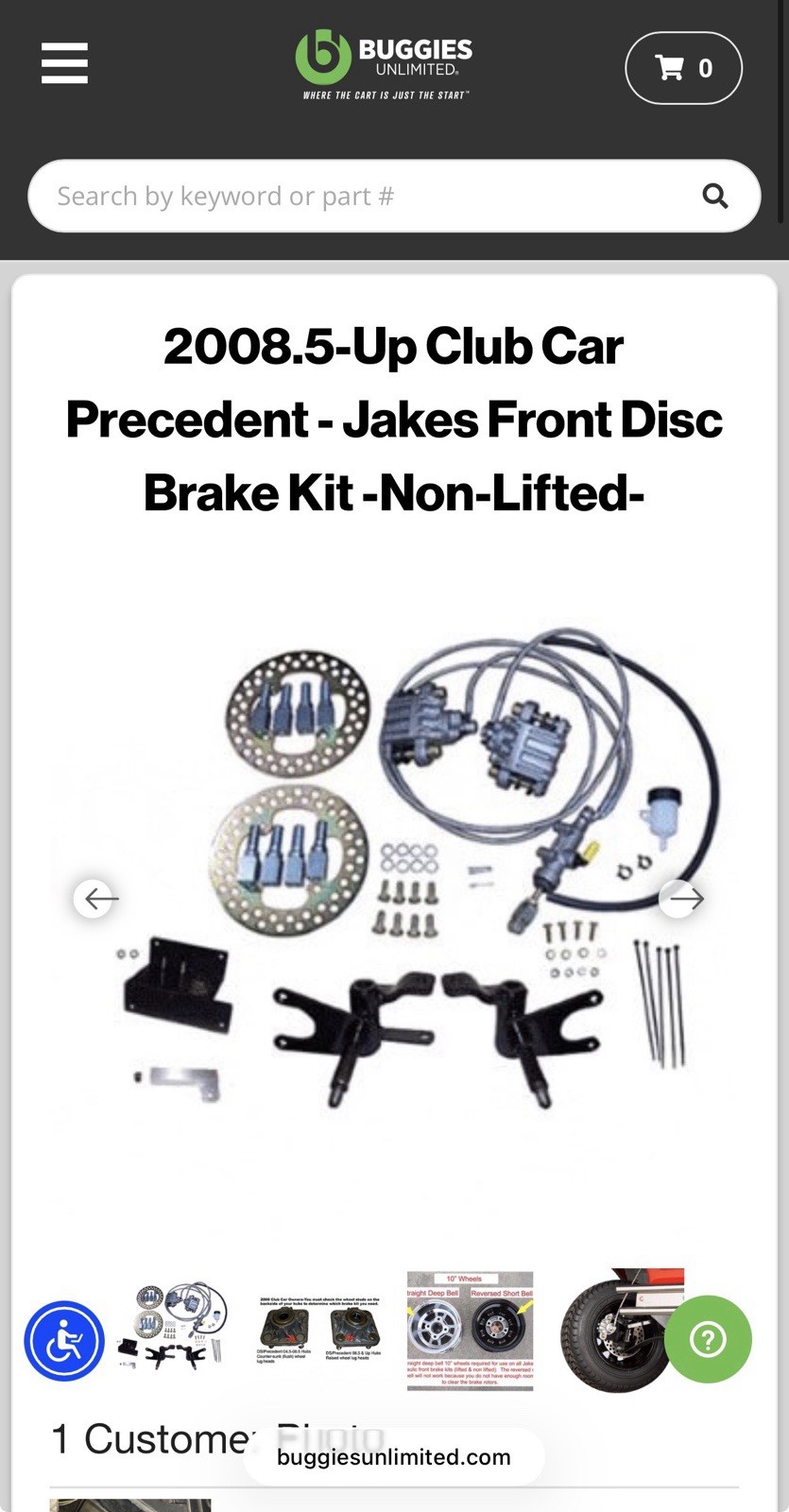 Non Lifted Club Car Precedent Golf Cart Jake\'s Disc Brake Kit | 2004 - 2008.5 Non Lifted Club Car Precedent Golf Cart Jake\'s Disc Brake Kit | 2004 - 2008.5