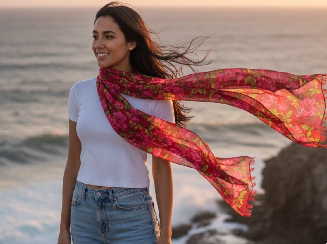 NWT Patricia Nash Bougainvilleas Along the Coast Rectangular Scarf NWT Patricia Nash Bougainvilleas Along the Coast Rectangular Scarf