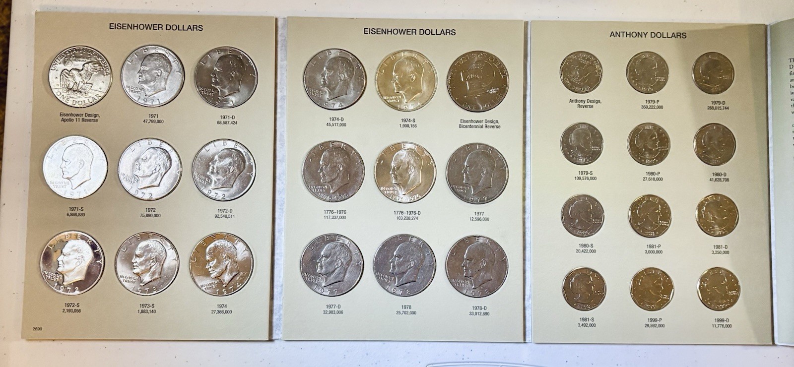 Complete 1971-1999 Eisenhower Album W/ 4 SILVER Beauties & S.B. Anthony Proofs🔥 Complete 1971-1999 Eisenhower Album W/ 4 SILVER Beauties & S.B. Anthony Proofs🔥