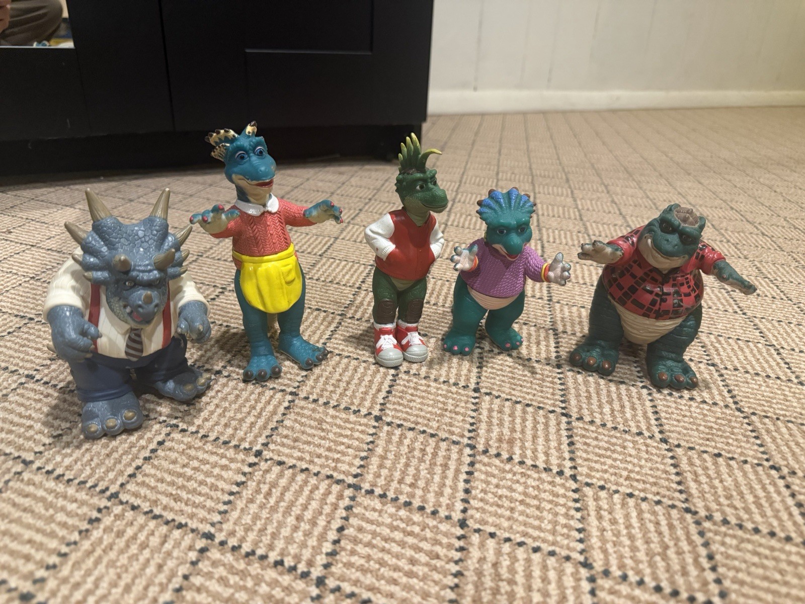 Vintage 1991 Disney Dinosaurs TV Show Figures Lot Of 5 See Photos For Condition